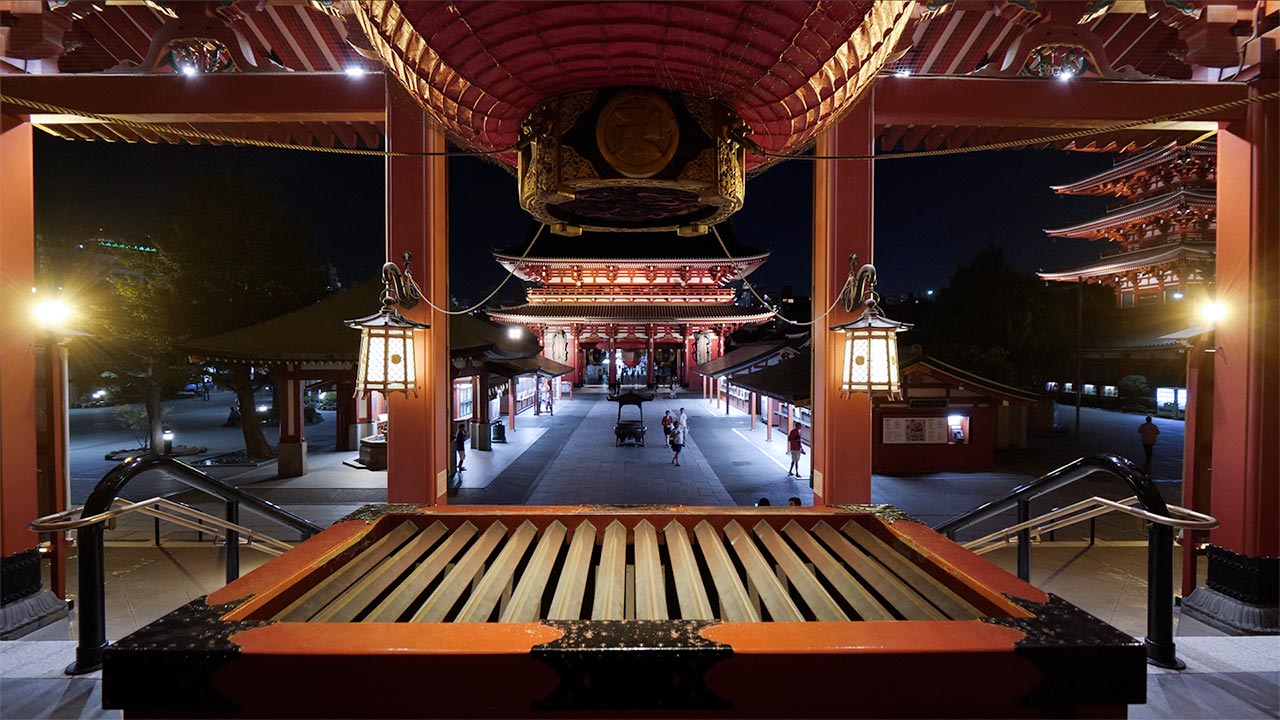 Asakusa Senso-Ji temple by Night